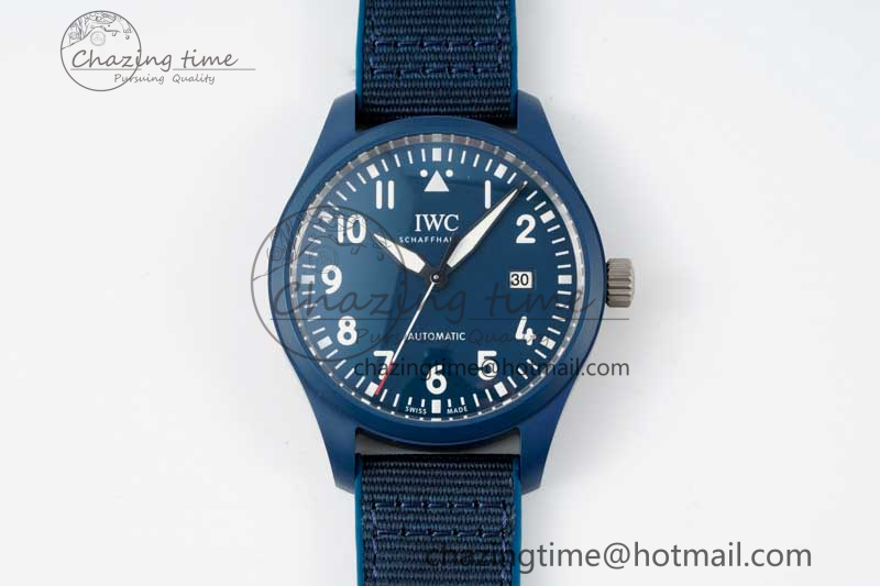 [M+공장]IWC 마크18 블루 세라믹 케이스 블루 다이얼 Mark XVIII IW328101 Blue Dial on Blue Nylon Strap A35111