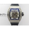 [ZF공장]RM052 Skull Titanium ZF 1:1 Best Edition Skeleton Dial on Black Rubber Strap NH05A