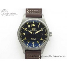 [V7공장]IWC 마크 18 티타늄 블랙 Mark XVIII IW327006 Titanium Black Dial on Brown Leather Strap A2892