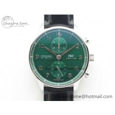 [ZF공장]IWC Portuguese IW371615  Green Dial on Black Leather Strap A96355