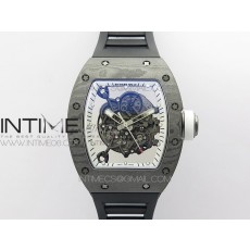 [ZF공장]RM055 Real NTPT ZF 1:1 Best Edition Skeleton Dial on Black Rubber Strap SEIKO Movement