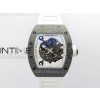 [ZF공장]RM055 Real NTPT White Inner ZF 1:1 Best Edition Skeleton Dial on White Rubber Strap SEIKO Movement