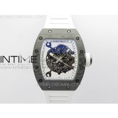 [ZF공장]RM055 Real NTPT White Inner ZF 1:1 Best Edition Skeleton Dial on White Rubber Strap SEIKO Movement