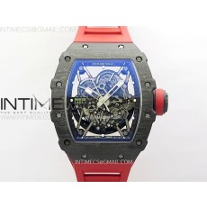 [ZF공장]RM035-02 Real NTPT ZF All in one movement 1:1 Best Edition Skeleton Dial on Red Rubber Strap