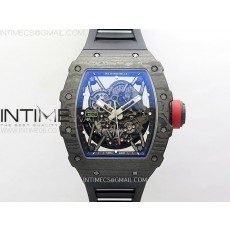 [ZF공장]RM035-02 Real NTPT ZF All in one movement 1:1 Best Edition Skeleton Dial on Black Rubber Strap