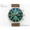 [ZF공장]IWC Pilot Chrono IW377726 Green Dial on Brown Leather Strap A7750