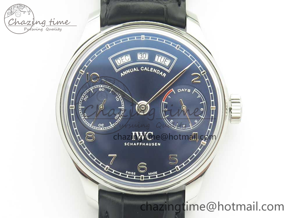 [ZF공장]IWC Portuguese Real PR Real Annual Calendar IW503502 Blue Dial on Black Leather Strap A52850