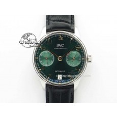 [ZF공장]IWC Portuguese Real PR IW500708 Green Dial On Black Leather Strap A52010