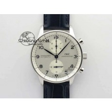 [ZF공장]IWC Portuguese IW371446 White Dial Blue Markers On Blue Leather Strap A79350