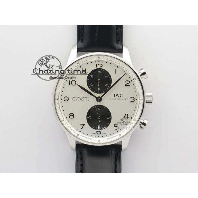 [ZF공장]IWC Portuguese IW371411 Panda Dial On Black Leather Strap A79350