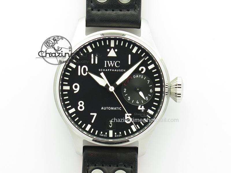 [ZF공장]IWC Big Pilot Real PR IW500912 Black Dial On Black Leather Strap A51111