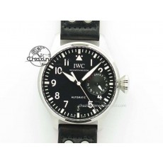 [ZF공장]IWC Big Pilot Real PR IW500912 Black Dial On Black Leather Strap A51111