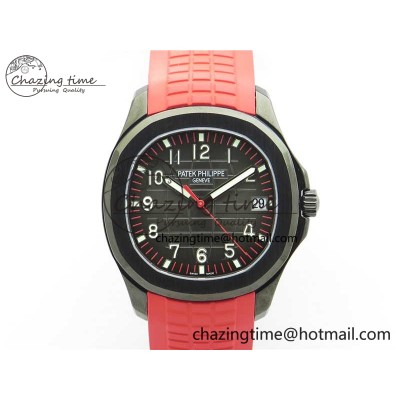 [ZF공장]파텍필립 Aquanaut Black Venom DLC  Black Dial on Red Rubber Strap 324CS