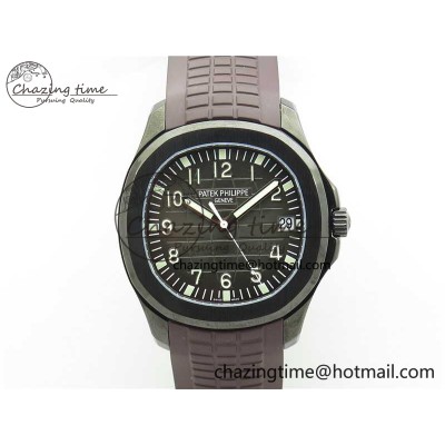 [ZF공장]파텍필립 Aquanaut Black Venom DLC Black Dial on Brown Rubber Strap 324CS