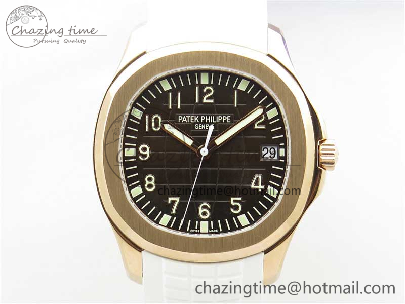 [ZF공장]파텍필립 Aquanaut 5167R RG  Brown Dial on White Rubber Strap 324CS