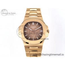 [3K공장]파텍필립 Nautilus 5711/1R RG Brown Textured Dial on RG Bracelet A324 Super Clone