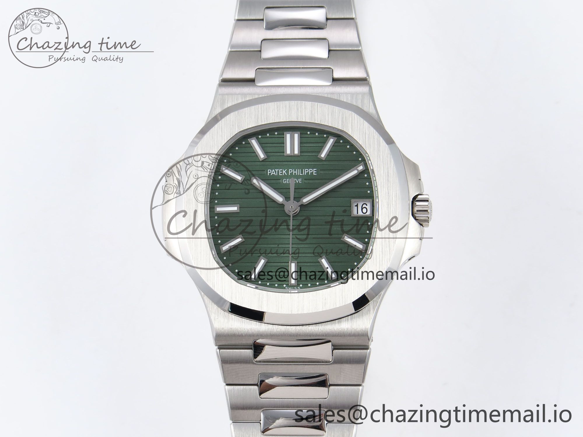 [3K공장]파텍필립 Nautilus 5711/1A  Green Dial on SS Bracelet A324 Super Clone