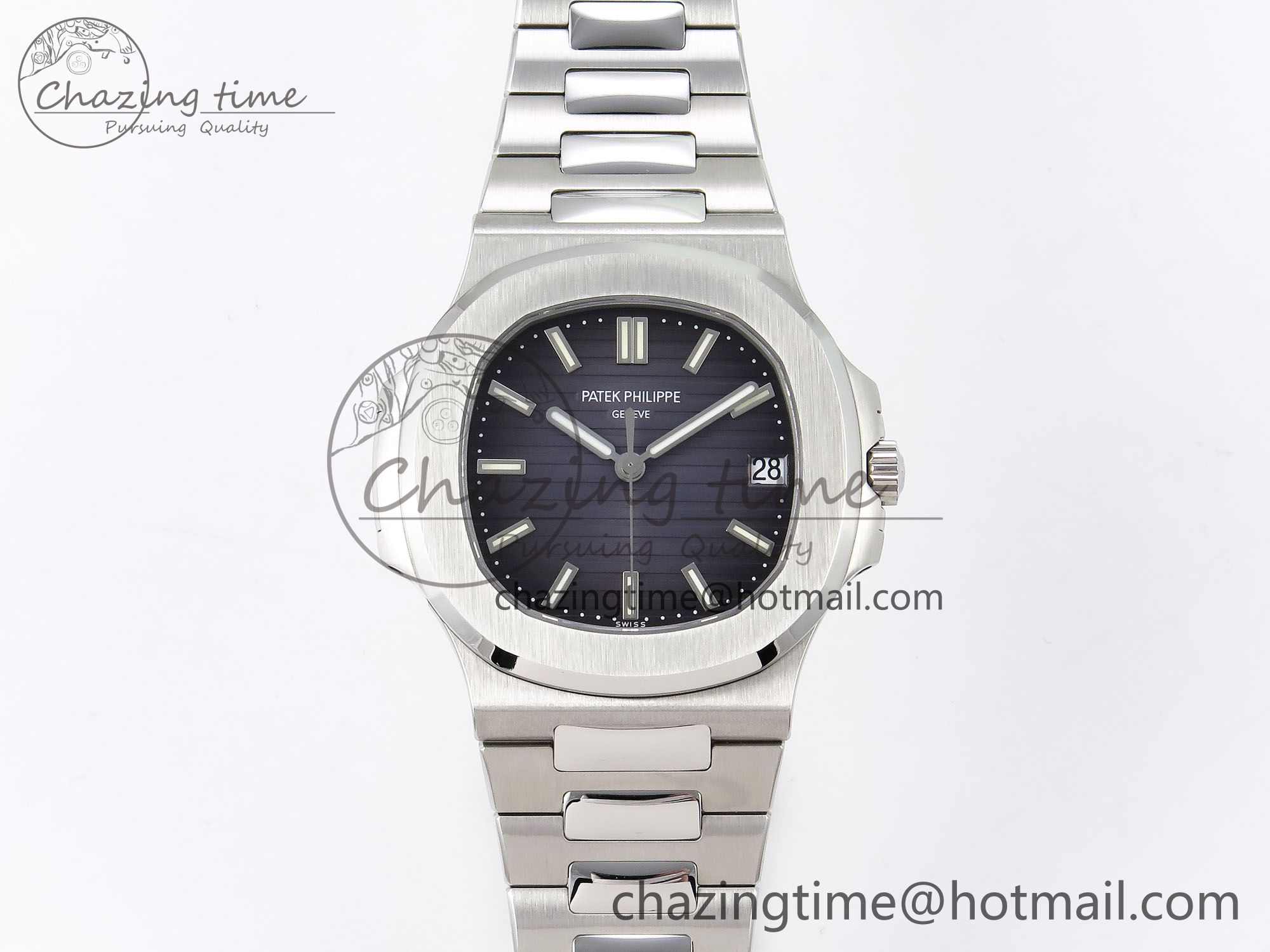 [PPF공장]파텍필립 Nautilus 5711/1A Blue/Gray Textured Dial on SS Bracelet Super Clone 26-330