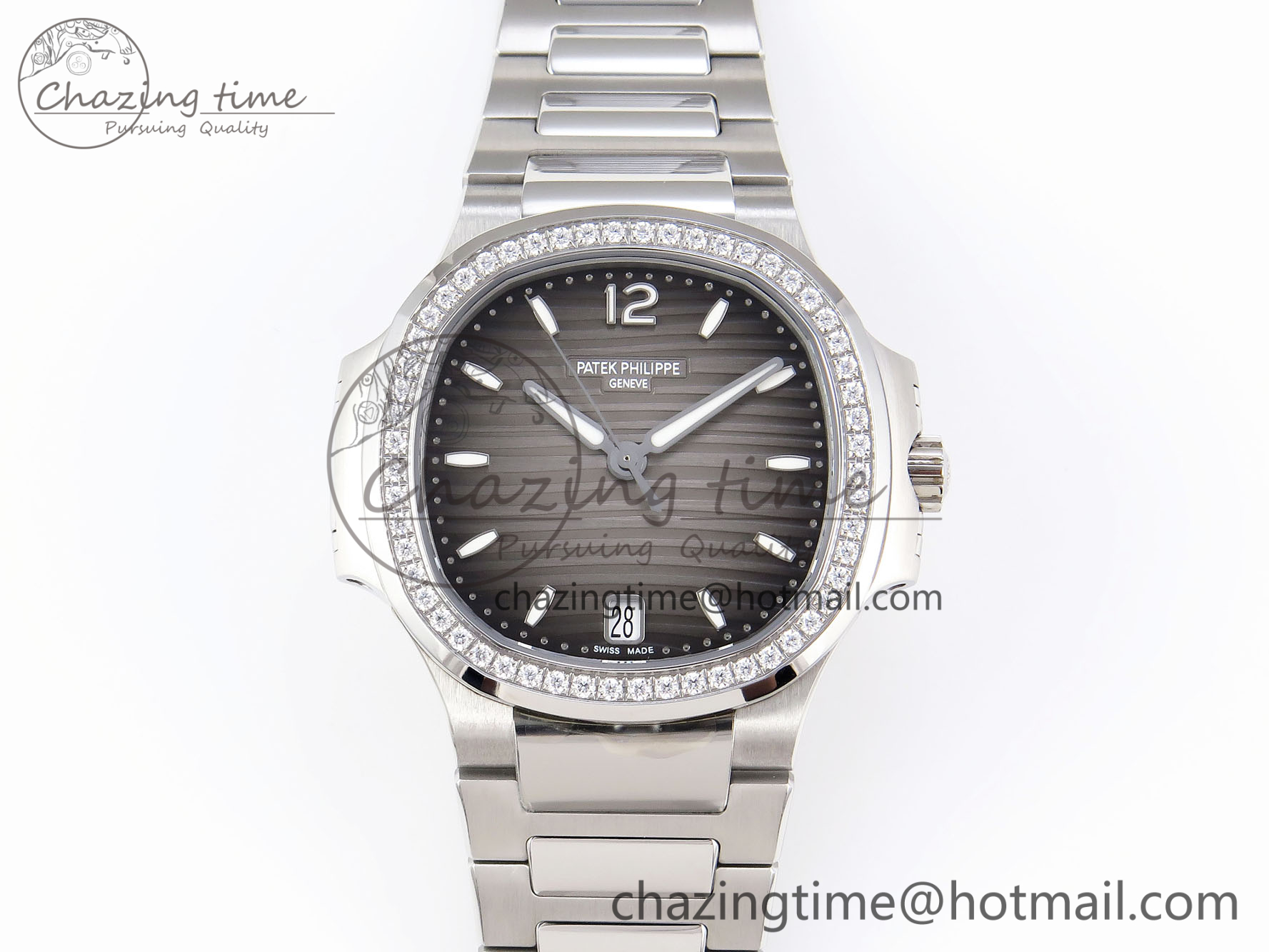 [PPF공장]파텍필립 NAUTILUS 7118 LADIES BROWN DIAL DIAMONDS BEZEL ON SS BRACELET 324CS