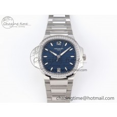 [PPF공장]파텍필립 NAUTILUS 7118 LADIES BLUE DIAL DIAMONDS BEZEL ON SS BRACELET 324CS