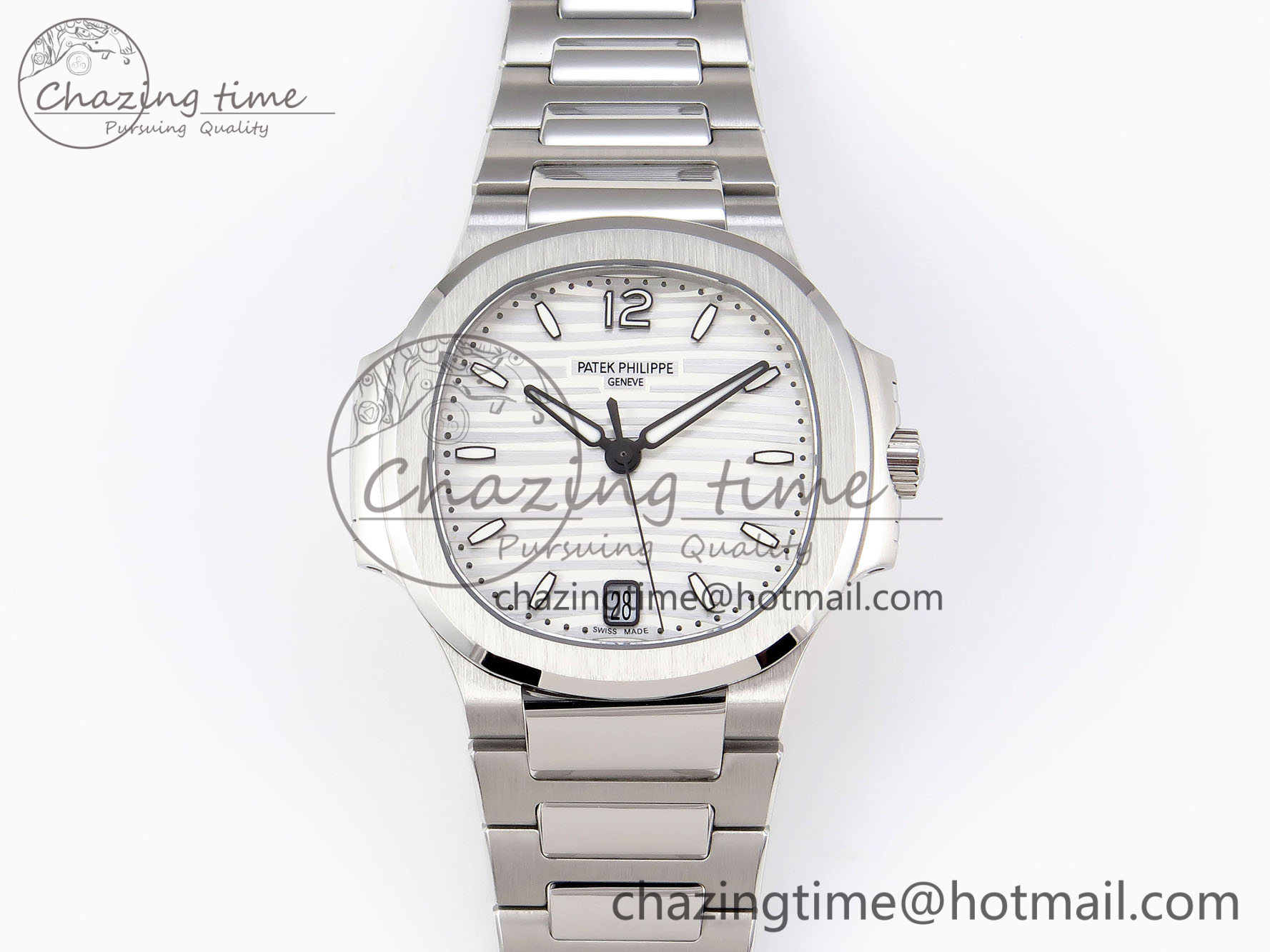 [PPF공장]파텍필립 NAUTILUS 7118 LADIES  WHITE DIAL ON SS BRACELET 324CS