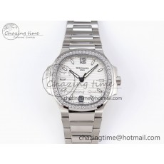 [PPF공장]파텍필립 NAUTILUS 7118 LADIES WHITE DIAL DIAMONDS BEZEL ON SS BRACELET 324CS