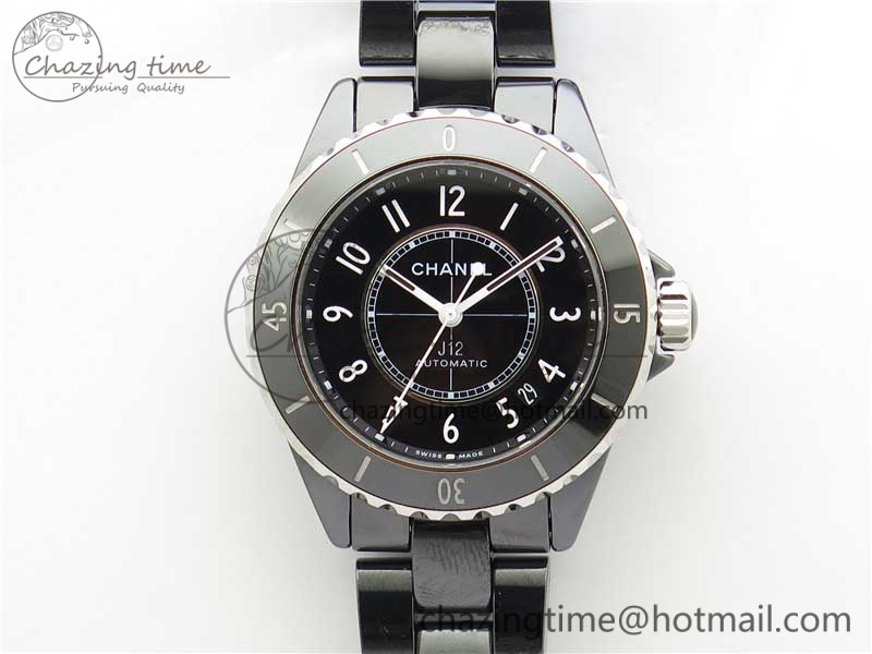 [BV공장]샤넬 J12 38mm Black Korea Ceramic Black Dial Numeral Markers on Bracelet Calibre 12.1