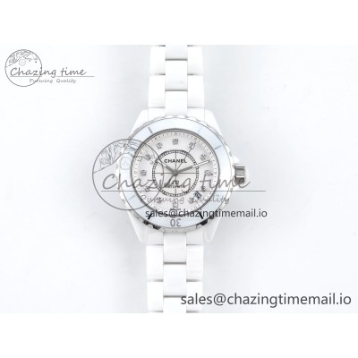 [EAST공장]샤넬 J13 38mm White Ceramic White Diamonds Dial on Bracelet A2892