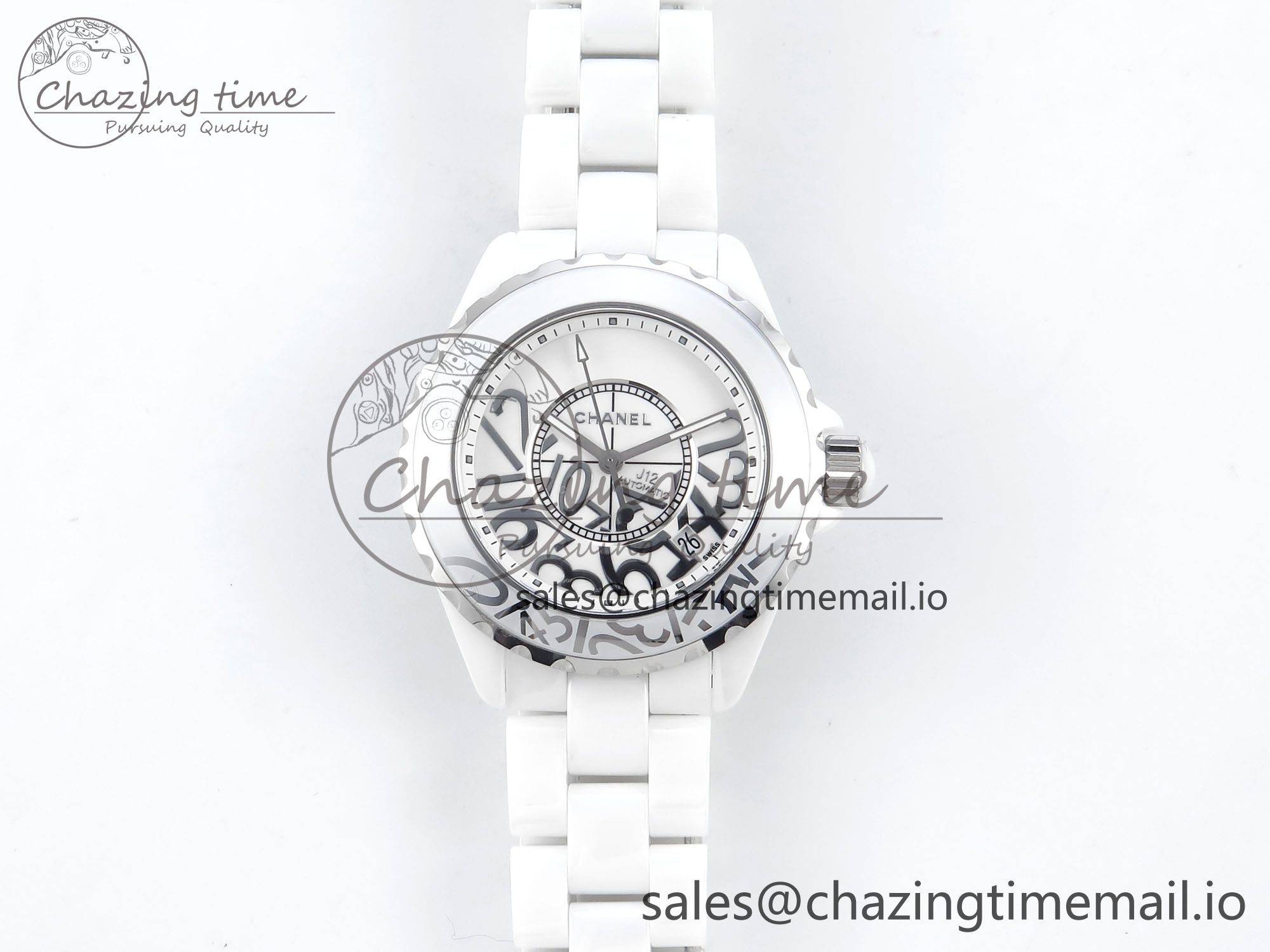 [EAST공장]샤넬 J13 38mm White Ceramic  Numbers Dial on Bracelet A2892