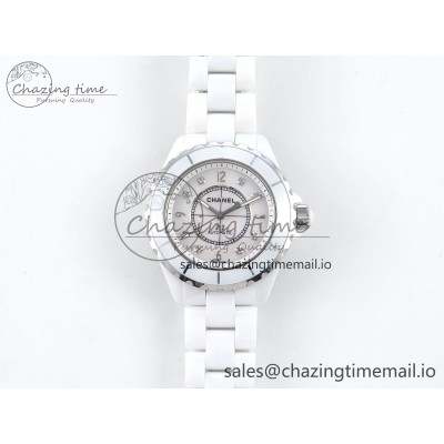 [EAST공장]샤넬 J13 38mm White Ceramic White Dial Diamonds/Numbers Makers on Bracelet A2892