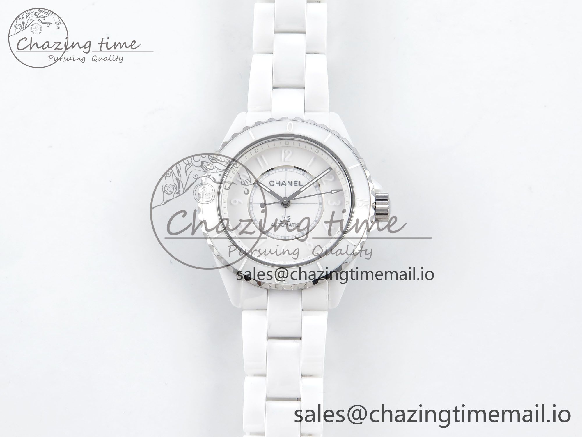 [EAST공장]샤넬 J13 33mm White Ceramic  White Numbers Dial on Bracelet A12.1