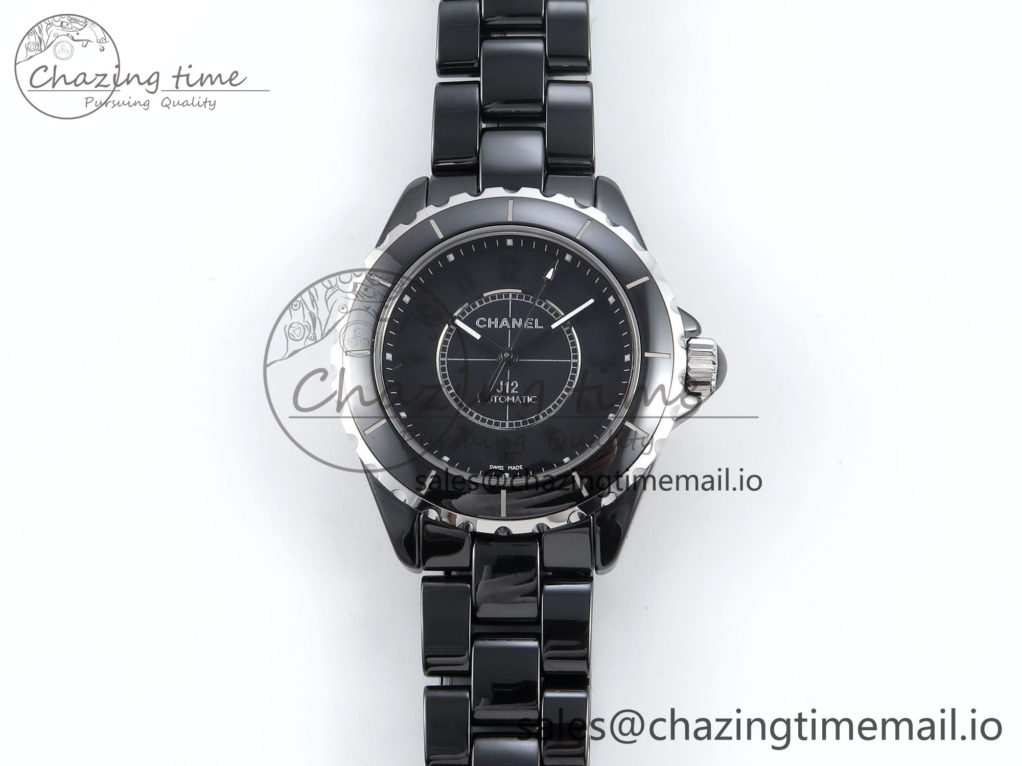 [EAST공장]샤넬 J13 38mm Black Ceramic  Black Numbers Dial on Bracelet A2892