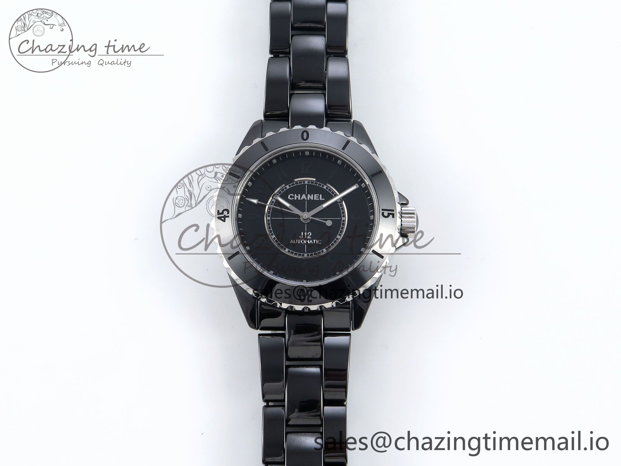 [EAST공장]샤넬 J13 33mm Black Ceramic  Black Numbers Dial on Bracelet A12.1