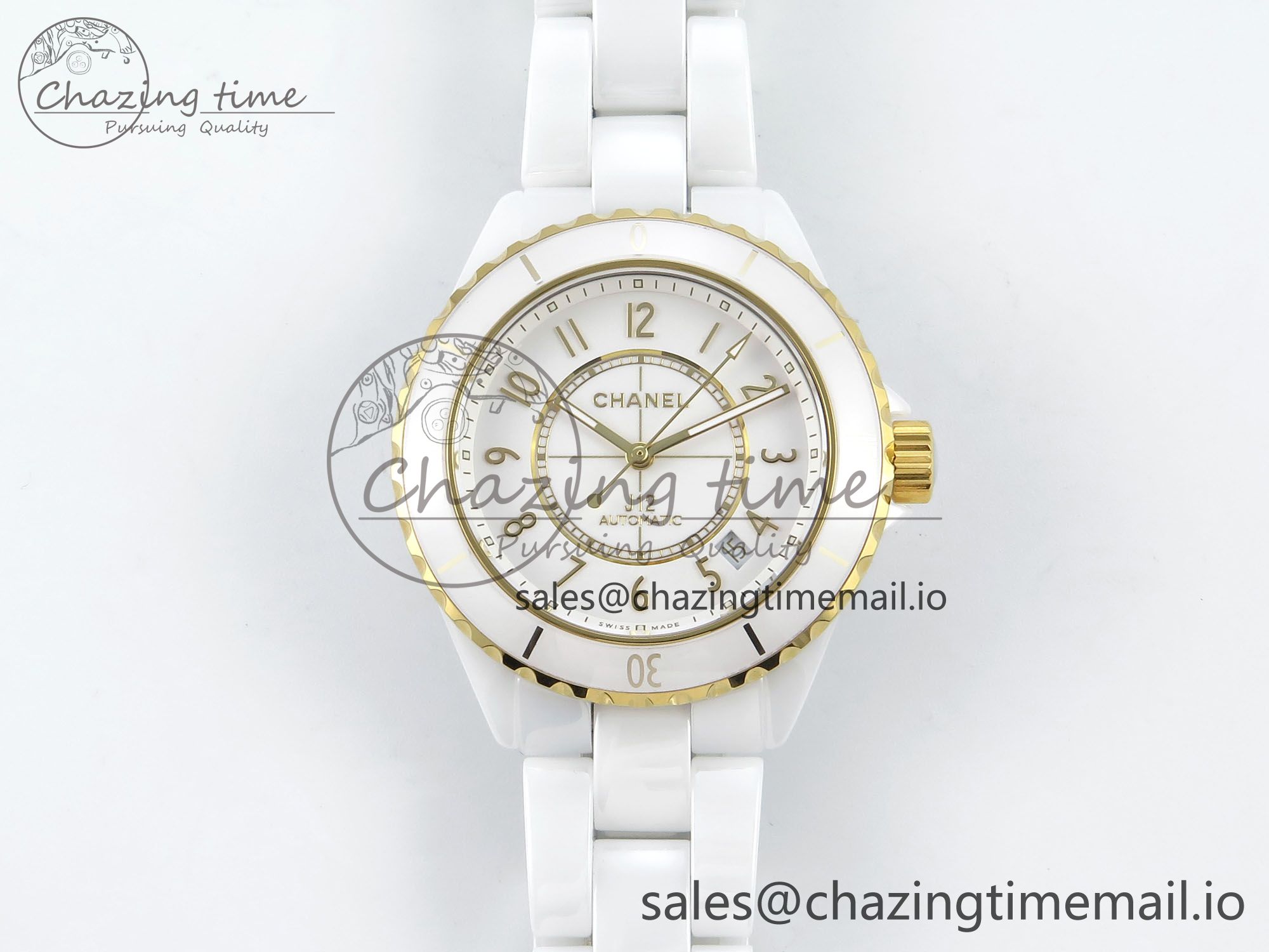 [EAST공장]샤넬J13 33mm YG White Ceramic White/YG Dial on Bracelet A12.1