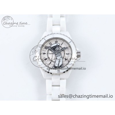 [EAST공장]샤넬 J13 33mm White Ceramic  White Boy Pattern Dial on Bracelet A2892