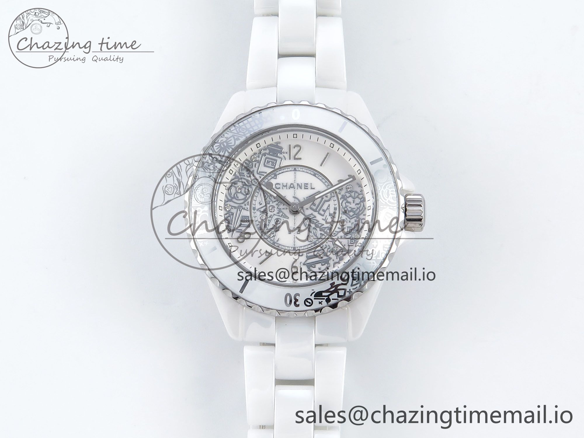 [EAST공장]샤넬 J13 33mm White Ceramic Numeral Markers Dial on Bracelet Swiss Quartz