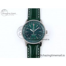 [TF공장]브라이틀링 Navitimer 1 SS 41mm Green Bezel Green Dial on Green Leather Strap A2824