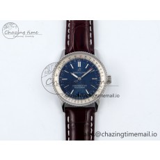 [TF공장]브라이틀링 Navitimer 1 SS 38mm White Bezel Blue Dial on Brown Leather Strap A2824