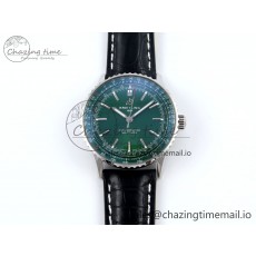 [TF공장]브라이틀링 Navitimer 1 SS 41mm Green Bezel Green Dial on Black Leather Strap A2824