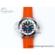 [TF공장]브라이틀링 SuperOcean Automatic 42 Black Dial on Orange Rubber Strap A2824