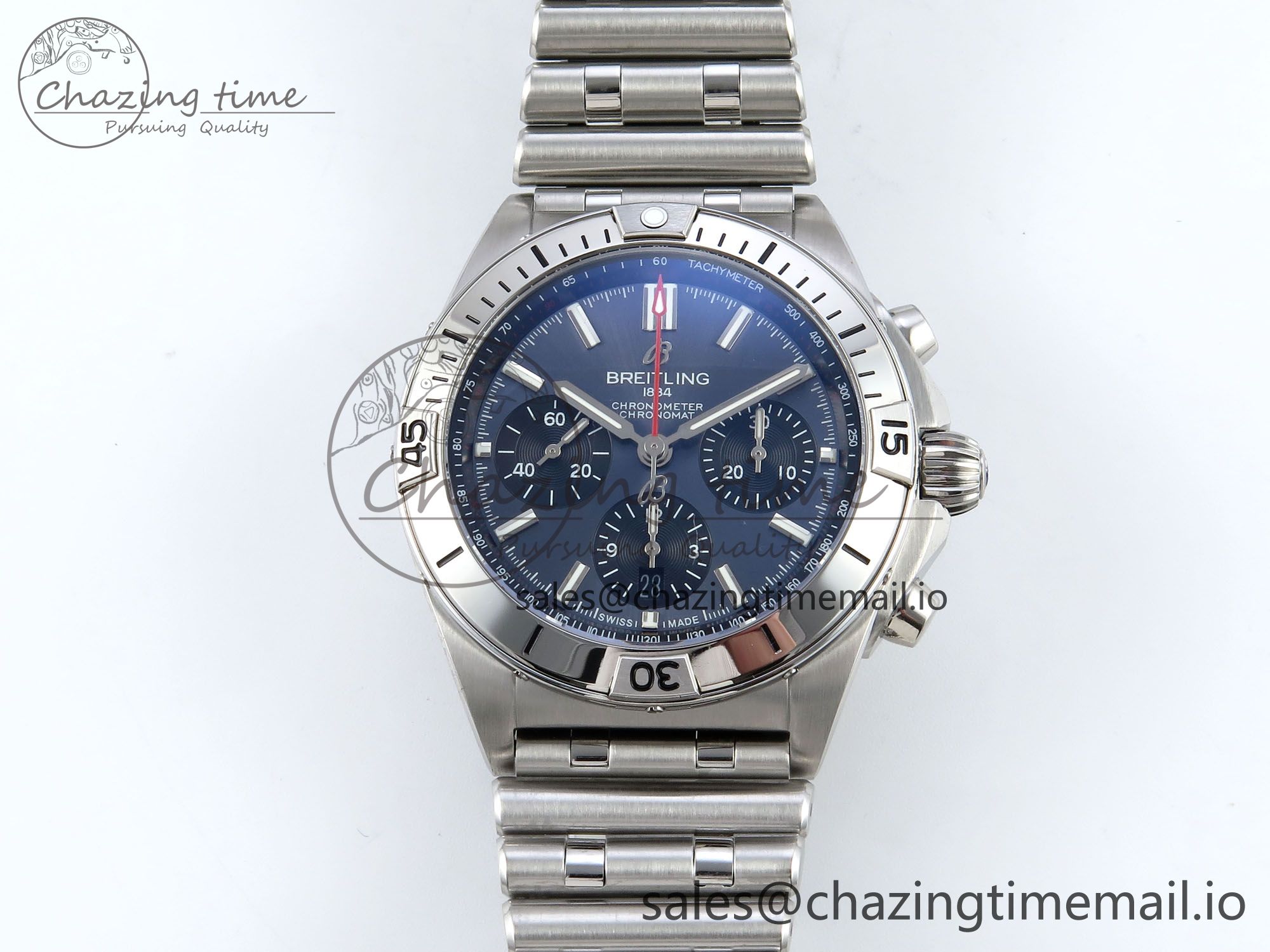 [TF공장]브라이틀링 Chronomat B01 42mm Blue Dial on SS Bracelet A7750