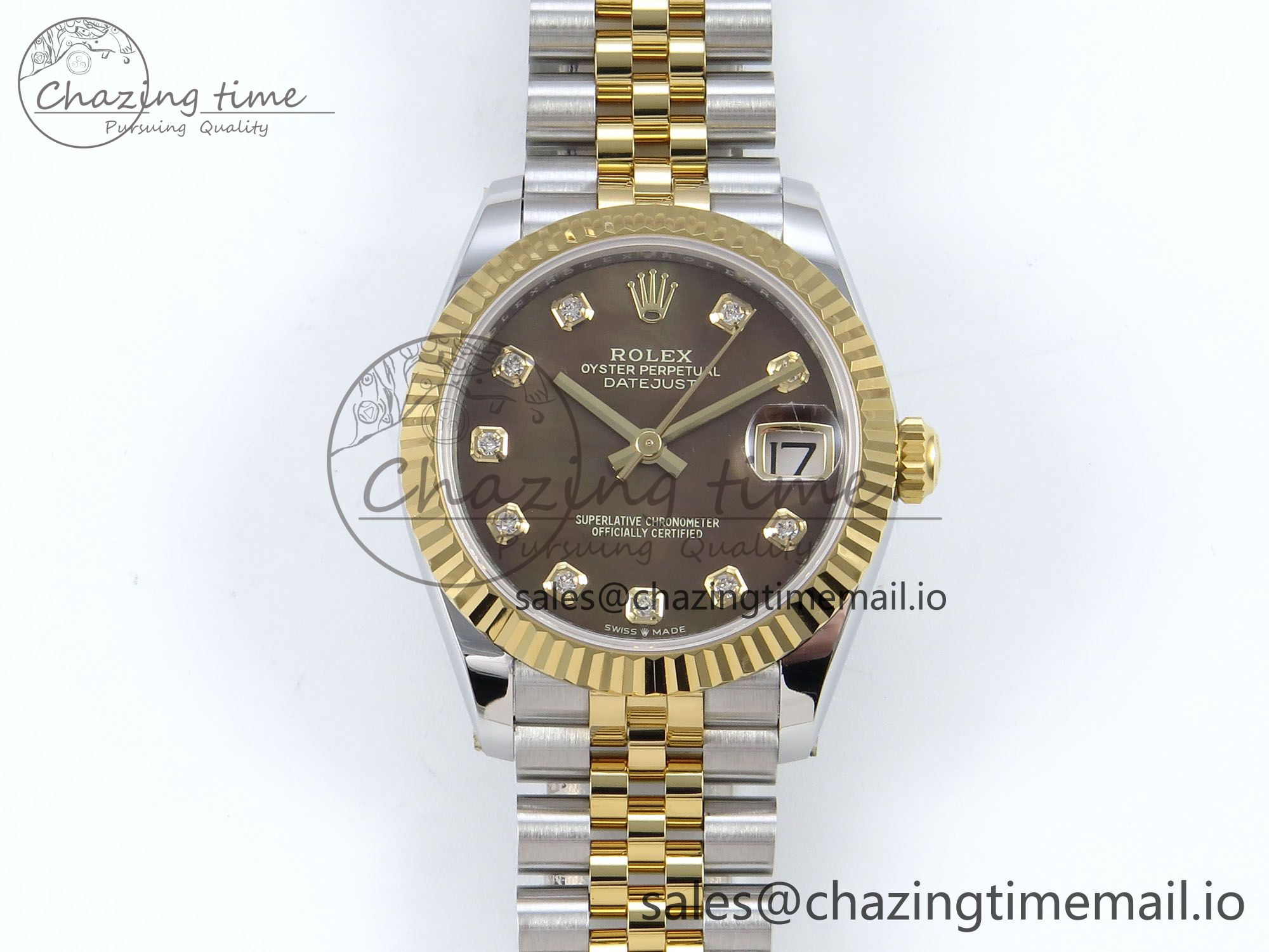 [AR공장]롤렉스 DateJust 31 278273  Brown Diamonds Dial on SS/YG Jubilee Bracelet ETA 2688