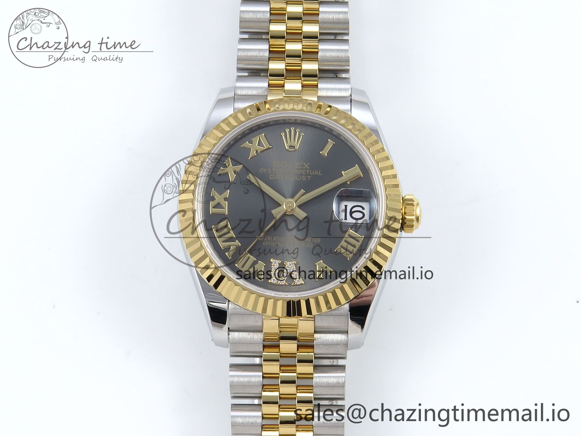 [AR공장]롤렉스 DateJust 31 278273 Gray Roman Diamonds Dial on SS/YG Jubilee Bracelet ETA 2688