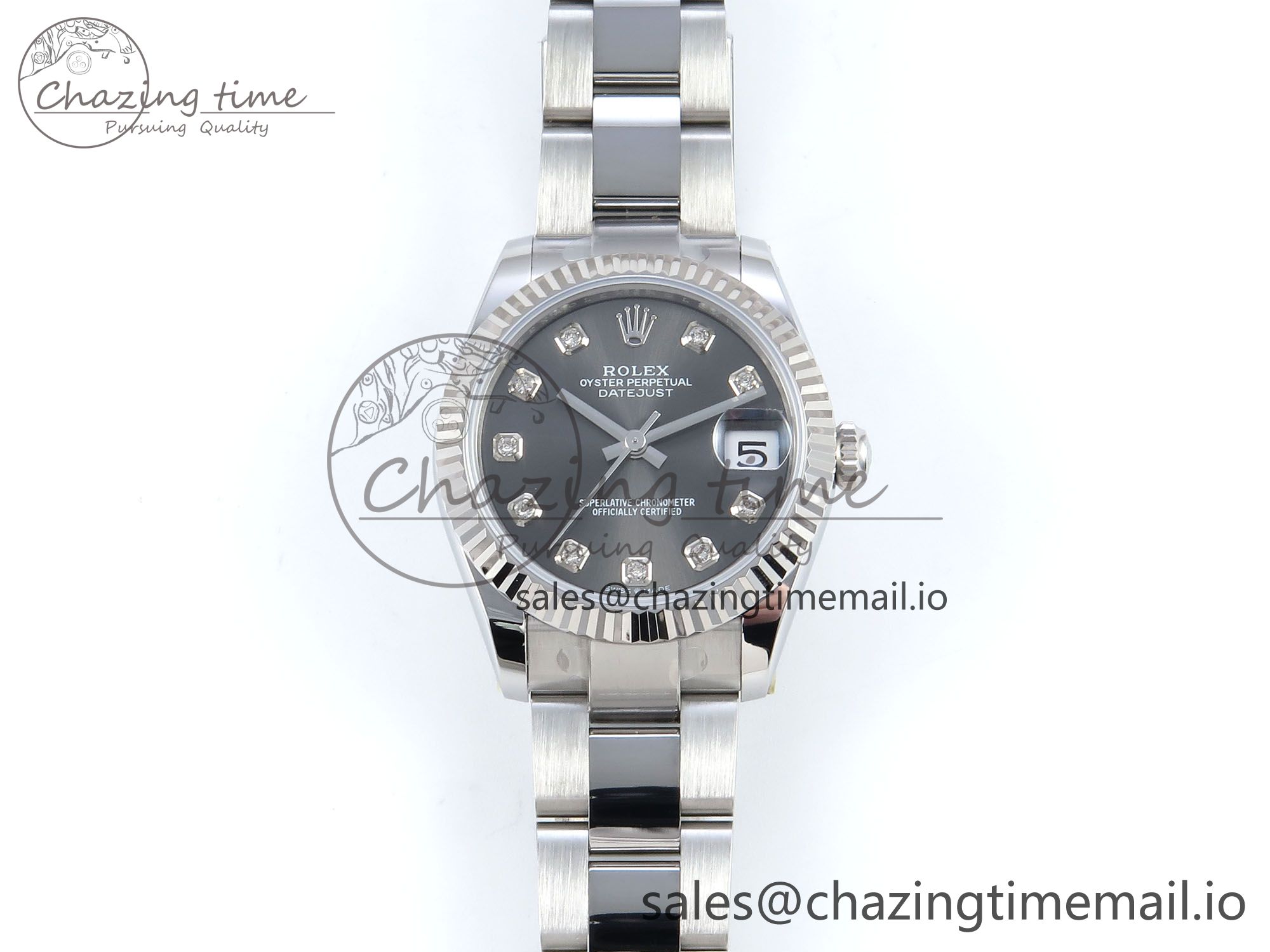 [AR공장]롤렉스 DateJust 31 278274 Gray Diamonds Dial on SS Oyster Bracelet ETA 2688