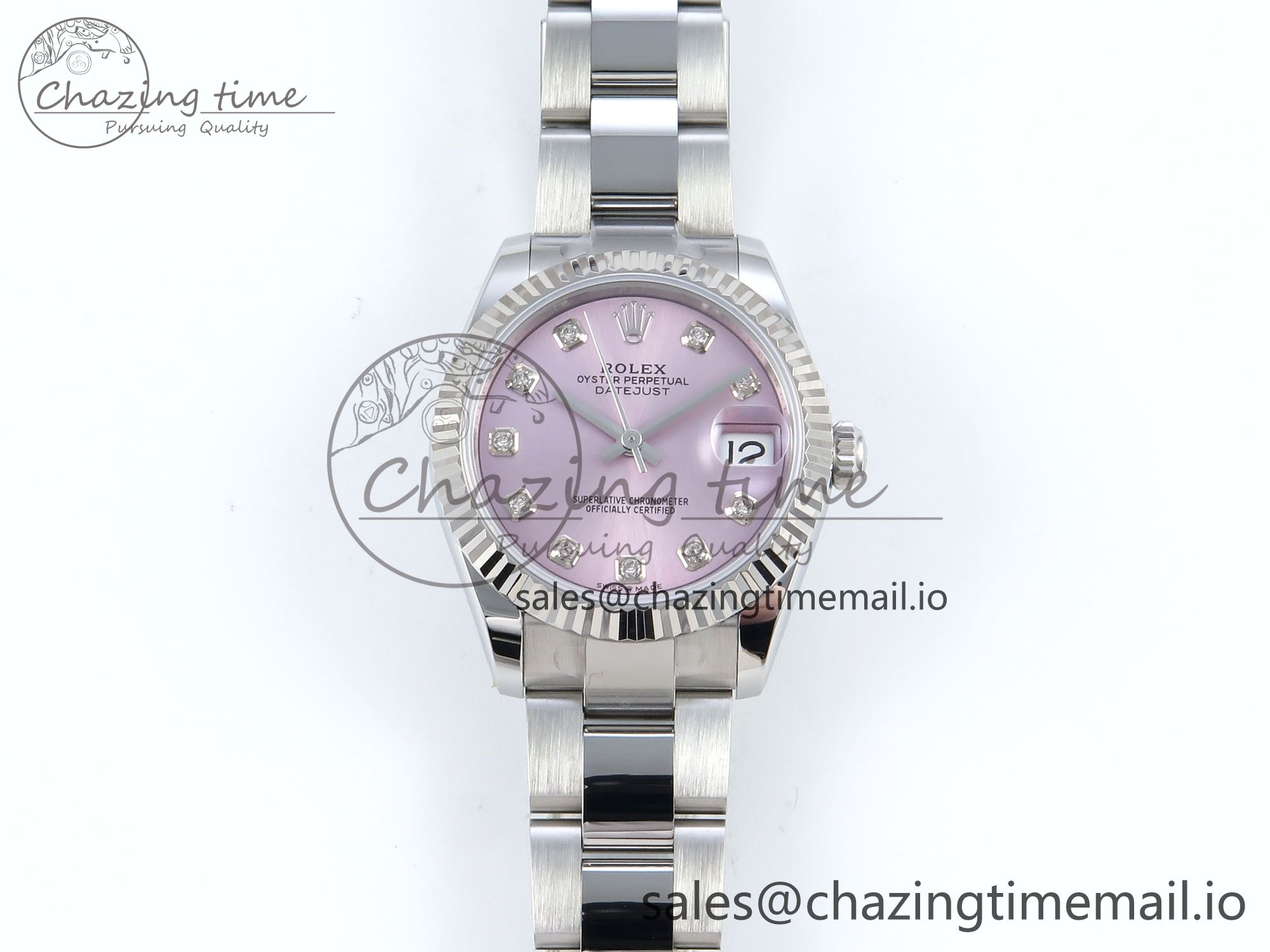 [AR공장]롤렉스 DateJust 31 278274  Pink Diamonds Dial on SS Oyster Bracelet ETA 2688