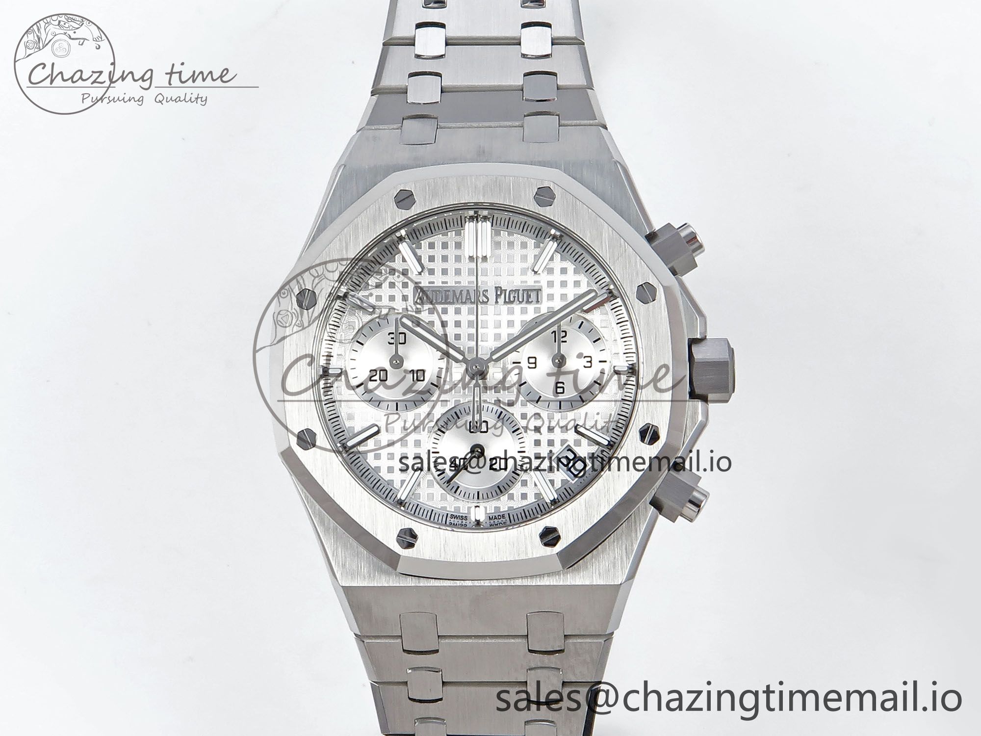 [APS공장]오데마피게 Royal Oak Chrono 26240 Silver Dial on SS Bracelet SA4401 Super Clone